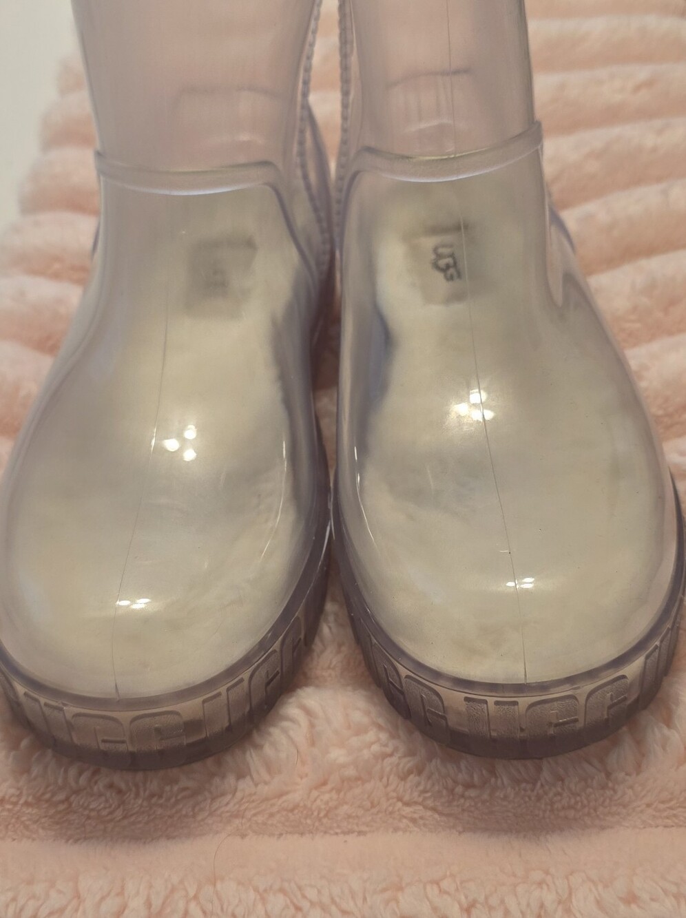 UGG Drizlita Clear Transparent Rain Boot with Beige Lining - Picture 2 of 4
